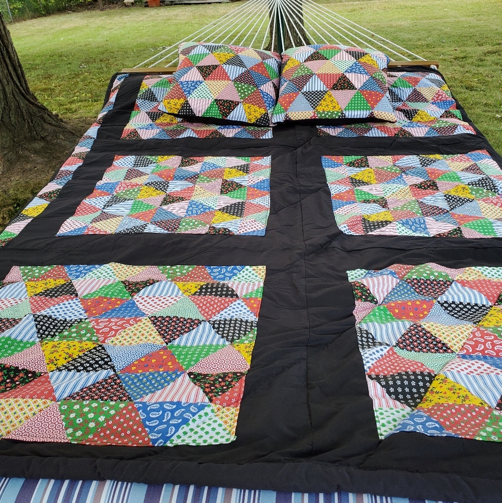 Handmade Quilt  - "Midnight Shining"